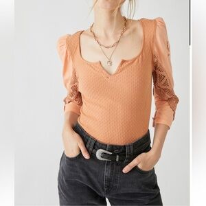 Free People Brunch Date Crochet Top